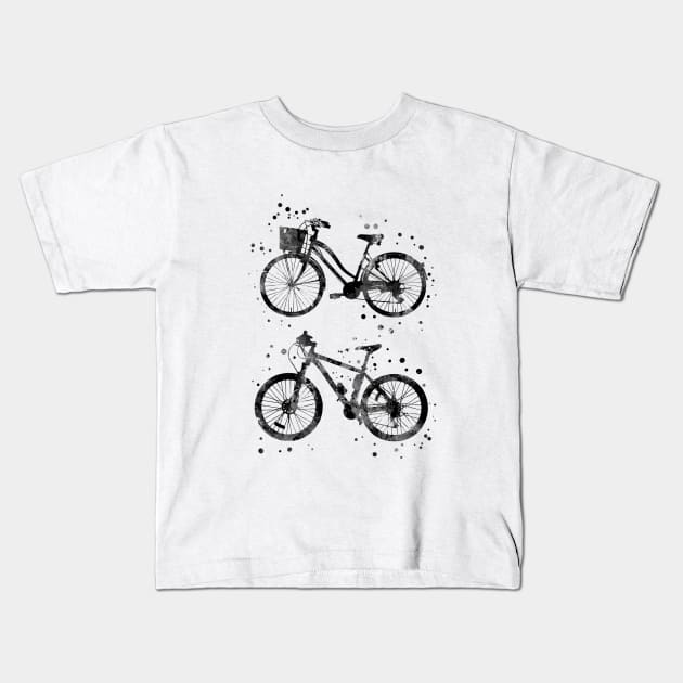 Bicycles Kids T-Shirt by RosaliArt